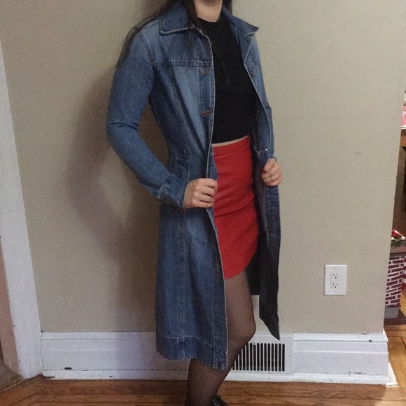 Vintage Y2K Denim Long Line Jacket or Dress - Picture 10 of 11
